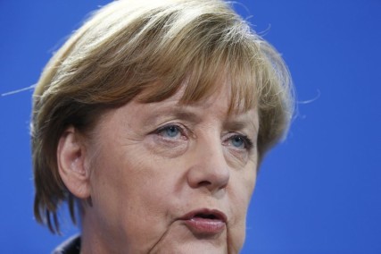 German Chancellor Angela Merkel said newly arriving refugees in Germany should adopt German values including opposing anti-Semitism. Photo by Hannibal Hanschke courtesy of Reuters