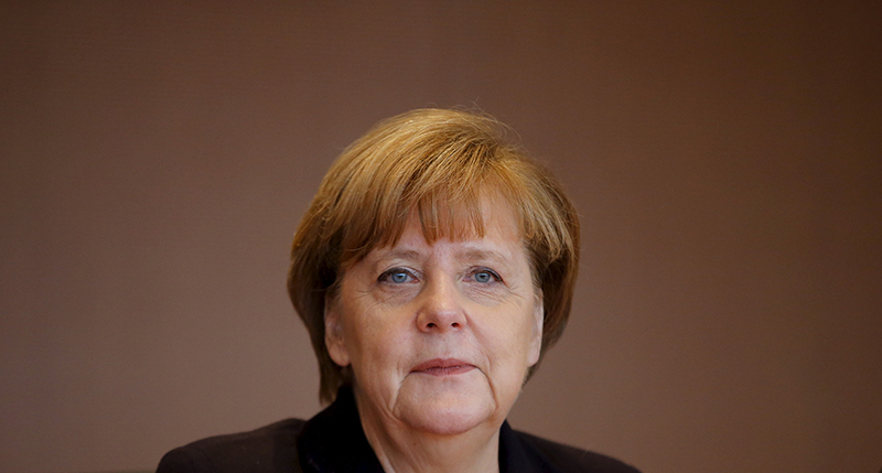 German Chancellor Angela Merkel attends the weekly cabinet meeting at the Chancellery in Berlin, Germany, on December 1, 2015. Photo courtesy of REUTERS/Fabrizio Bensch *Editors: This photo may only be republished with RNS-MERKEL-FAITH, originally transmitted on Dec. 10, 2015.