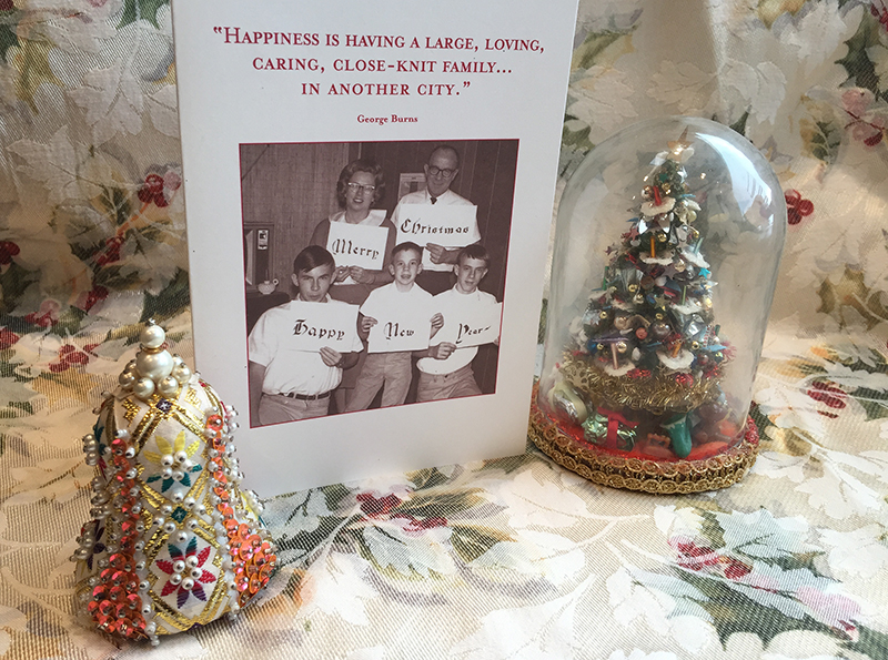 "Close Knit Family" anti-Christmas card. Religion News Service photo by Kimberly Winston 