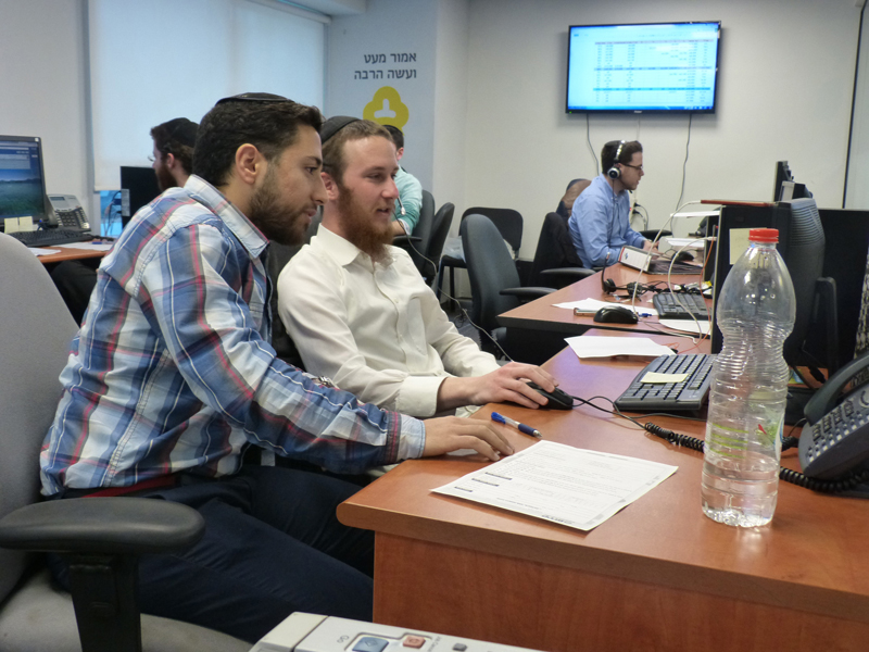 Ultra-Orthodox men are increasingly entering the Israeli workforce thanks to employment training offered by the Ministry of the Economy. Photo courtesy of @Netta Donchin/Ministry of Economy and Industry