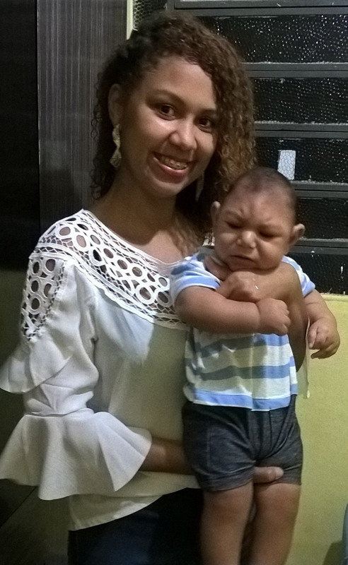 Erika Roque, 30 with her son, Erik Ferreira, now 7-months-old, who has microcephaly. Photo courtesy of Erika Roque