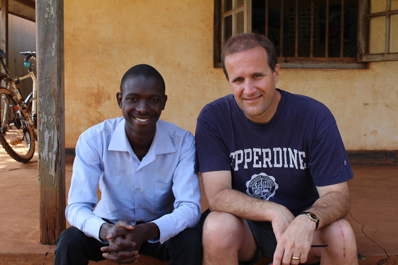 Jim Gash and Henry in Uganda - their first meeting at the juvenile remand home. Photo courtesy of Jim Gash