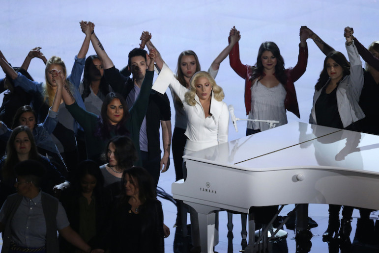 Lady Gaga sings her Oscar-nominated song 
