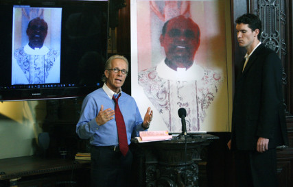 Attorneys Jeff Anderson, left, and Mike Finnegan, attorneys for the accusers, discuss correspondence between a Minnesota bishop and the Vatican relating to a criminal charge against Catholic priest Father Joseph Jeyapaul for two counts of criminal sexual conduct in the United States in 2004 and 2005, from their law office in St. Paul, Minnesota, on April 5, 2010. Photo courtesy of REUTERS/Eric Miller
