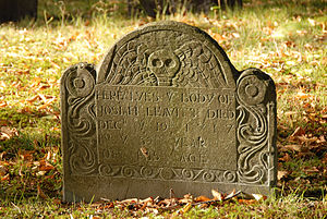 18th-century tombstone, Hingham, Mass.