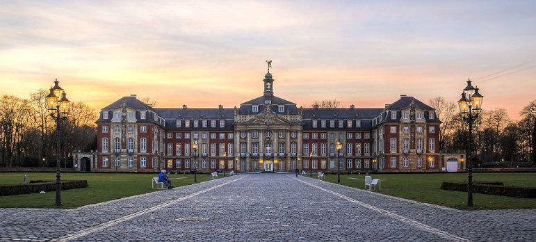 The administration building at the University of Muenster in Germany.
