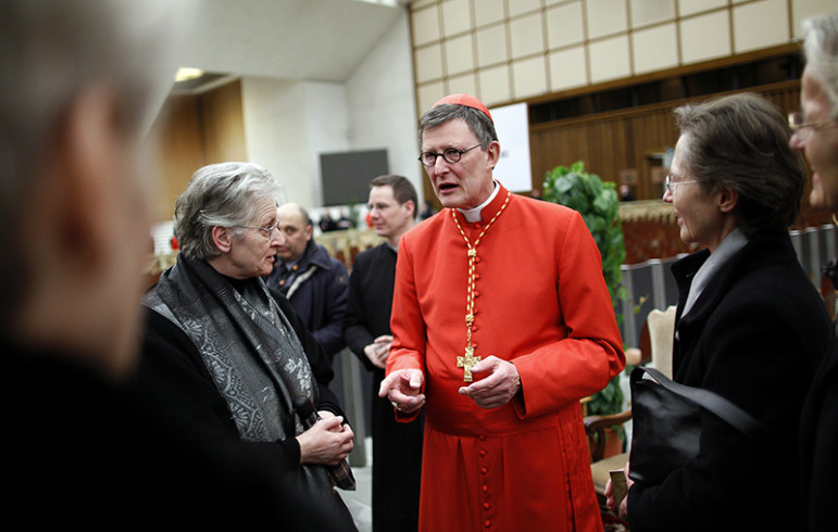 Cardinal Rainer Maria Woelki of Germany receives guests in the Paul VI Hall at the Vatican on Feb. 18, 2012. Photo courtesy of REUTERS/Tony Gentile
*Editors: This photo may only be republished with RNS-GERMAN-CLERIC, originally transmitted on April 28, 2016.