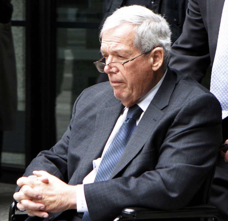 Former U.S. Speaker of the House Dennis Hastert leaves the Dirksen Federal Courthouse after his sentencing hearing in Chicago on April 27, 2016. Photo via  REUTERS/Frank Polich.