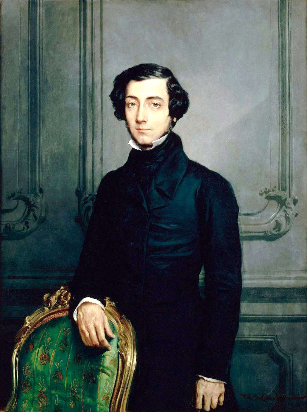 A portrait of French political thinker Alexis de Tocqueville by Theodore Chasseriau (1819–1856) courtesy Wiki Commons. 