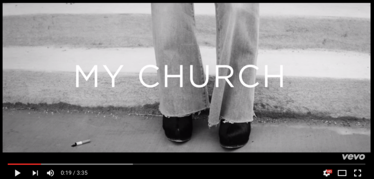 Screenshot of Maren Morris video for My Church. https://youtu.be/ouWQ25O-Mcg