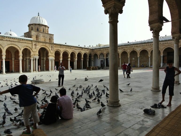 The courtyard of Zaituna Mosque, the central mosque in Tunis, on Aug. 30, 2013. Religion News Service photo Tom Heneghan