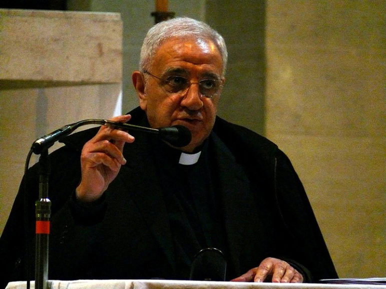 Monsignor Tony Anatrella during a conference in Lille (Nord, France).