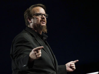 Ed Stetzer, outgoing executive director of LifeWay Research, challenged pastors to be authentic in their evangelism, telling them that laypeople won't do evangelism if their pastors don't. Stetzer spoke during the 2016 Pastors' Conference on Monday, June 13 in St. Louis. Photo by Bill Bangham, courtesy of Baptist Press