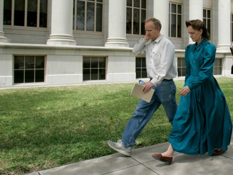 Members of the Fundamentalist Church of Jesus Christ of Latter Day Saints leave the Tom Green County Courthouse following an informational session with lawyers on April 23, 2008, in San Angelo, Texas. Over 400 children were removed from the FLDS polygamist compound in West Texas and underwent DNA tests to determine if some were born to underage mothers who authorities said may have been forced into polygamy. Photo by Jessica Rinaldi/REUTERS