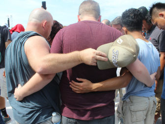 Praying at evangelical rally in DC