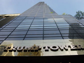 Trump Tower on Fifth Ave in New York City.