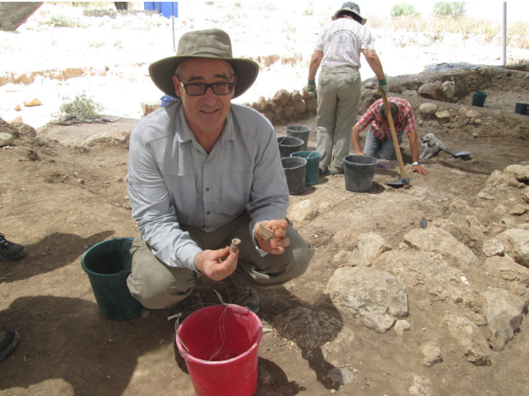 Picking through a pile of newly excavated pottery shards, Aren Maeir, director of the Ackerman Family Bar-Ilan University Expedition to Gath, said his team members 