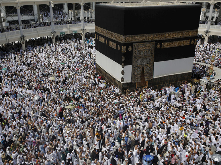 Muslim pilgrims pray around the holy Kaaba at the Grand Mosque ahead of the annual haj pilgrimage in Mecca on September 21, 2015. Photo courtesy of REUTERS/Ahmad Masood

