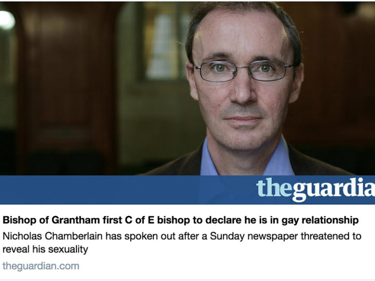 The Rev. Nicholas Chamberlain is the first bishop in the Church of England to come out as gay.