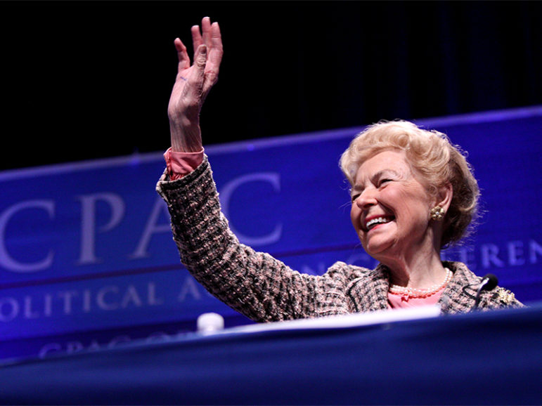 Phyllis Schlafly, founder of Eagle Forum, died in 2016. Photo by Gage Skidmore via Creative Commons.