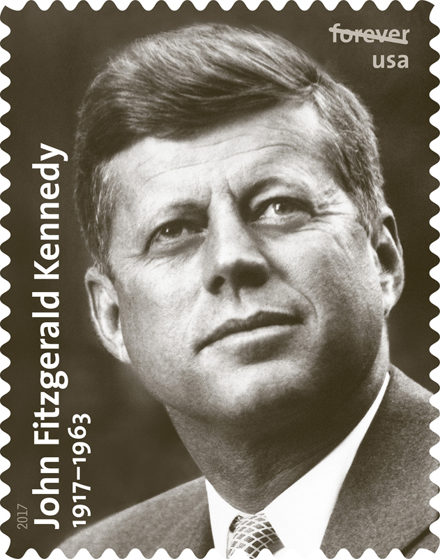 The John Fitzgerald Kennedy U.S. postage stamp. Photo courtesy of USPS