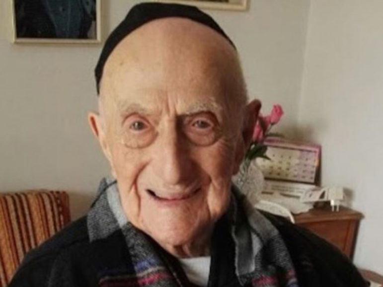 Holocaust survivor Yisrael Kristal, confirmed in March 2016 as the oldest man in the world. Photo courtesy of family, via The Times of Israel
