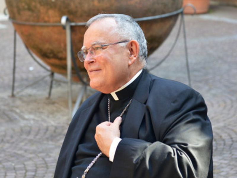 Archbishop Charles J. Chaput, O.F.M., Cap. during the Festival of Families announcement at the Pontifical North American College in Rome on June 23, 2015. Photo courtesy of Chris Warde-Jones, Archdiocese of Philadelphia