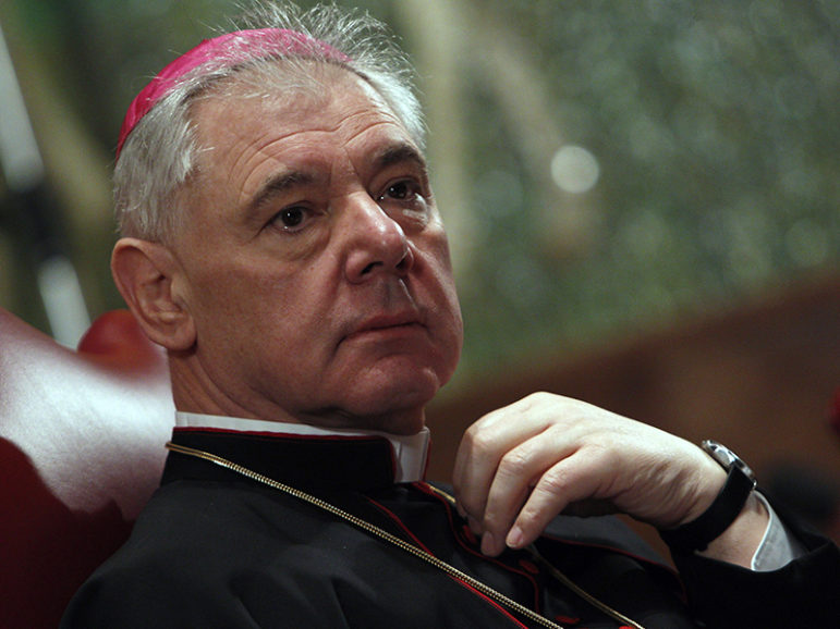 Cardinal Gerhard Mueller, then-bishop of the Regensburg, Germany, looks on during a religious conference at the Vatican on March 11, 2010. Photo courtesy of Reuters/Tony Gentile
