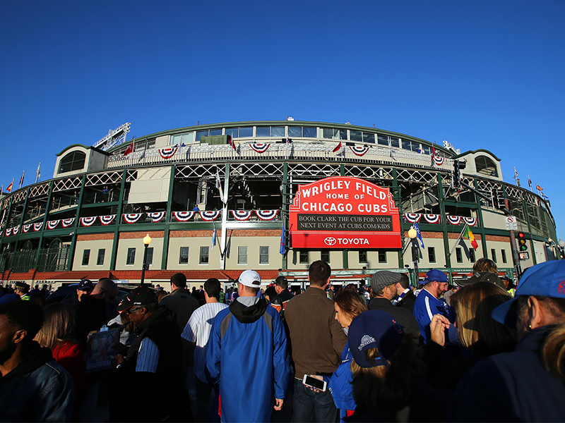 A general view outside of Wrigley Field before game six of the 2016 NLCS playoff baseball series. Wrigley Field will host a World Series game for the first time in 71 years on October 28, 2016. Photo courtesy of Jerry Lai-USA TODAY Sports, via Reuters. *Editors: This photo may only be republished with RNS-SEXTON-OPED, originally transmitted on Oct. 28, 2016.