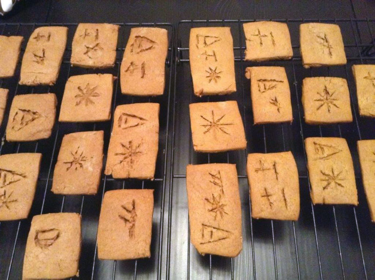 Cuneiform tablet cookies. 