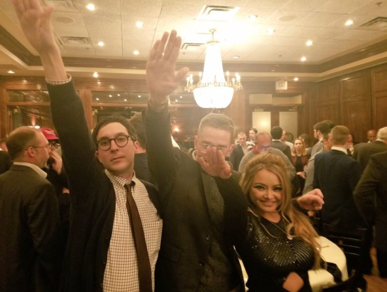 TV celebrity Tila Tequila gives Nazi salute with white nationalists at a D.C. conference in support of Trump.