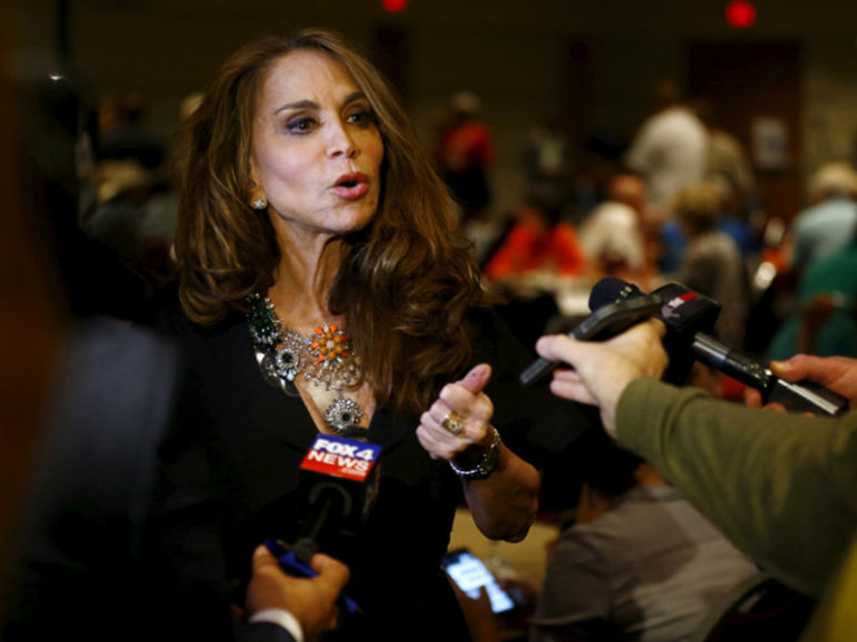 Political blogger Pamela Geller, American Freedom Defense Initiative’s Houston-based founder, speaks at the Muhammad Art Exhibit and Contest, which is sponsored by the American Freedom Defense Initiative, in Garland, Texas May 3, 2015. Two gunmen opened fire on Sunday at the art exhibit in Garland, Texas, that was organized by an anti-Islamic group and featured caricatures of the Prophet Mohammad and were themselves shot dead at the scene by police officers, city officials and police said. Photo by Mike Stone, courtesy of Reuters