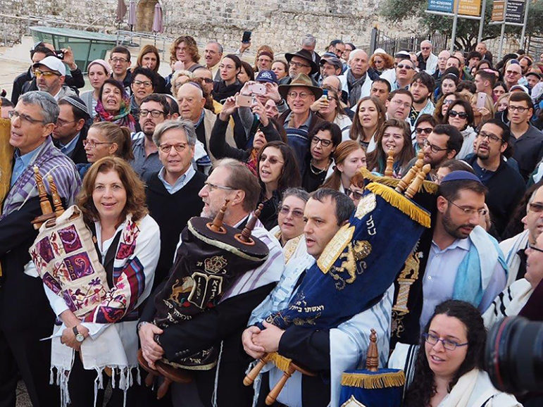 Impatient with the Israeli government's refusal to honor a commitment to create a state-funded pluralistic prayer section at the Western Wall, non-Orthodox Jews have held prayer demonstrations at the traditional Western Wall. Photo courtesy of Rabbi Nir Barkin