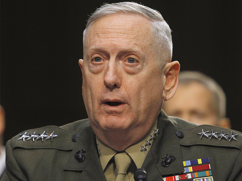 U.S. Marine Corps General James Mattis testifies before the Senate Armed Services Committee in Washington on March 5, 2013. Photo courtesy of Reuters/Gary Cameron
