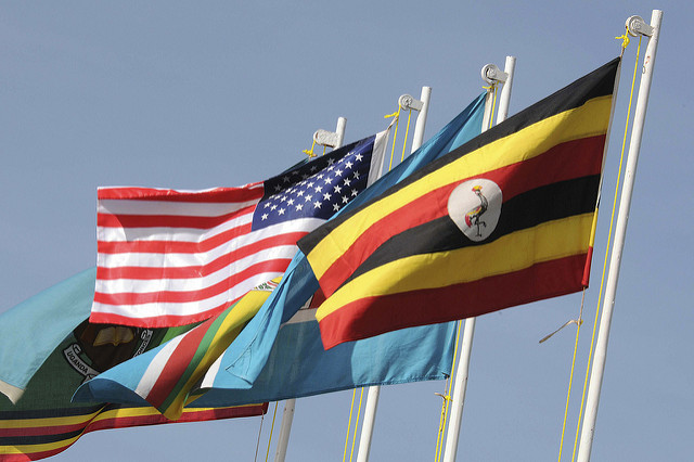 U.S. and Uganda flag. Photo courtesy of US Army Africa under a Creative Commons 2.0 license. 
