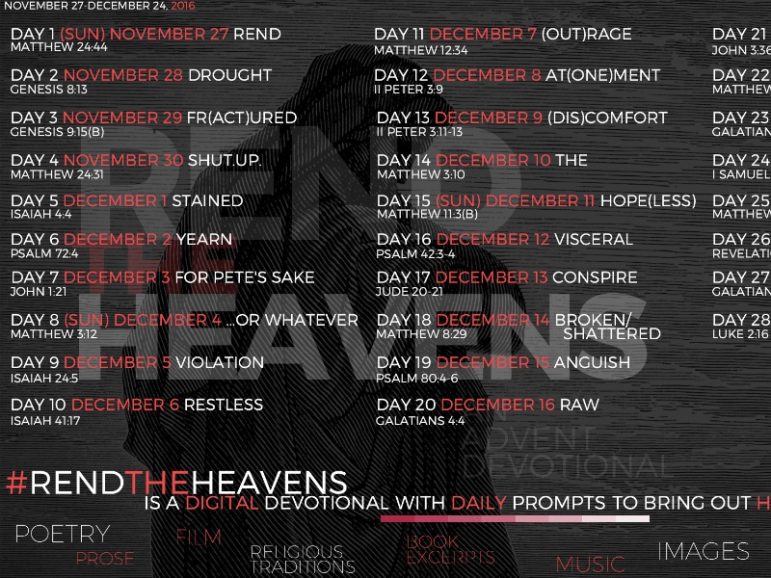Rend the Heavens is the PG-rated version of F*** This S***: An Advent Devotional. Photo courtesy of the Rev. Tuhina Verma Rasche and the Rev. Jason Chesnut