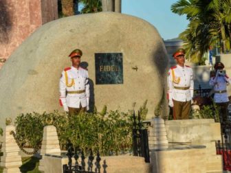 Soldiers stand guard