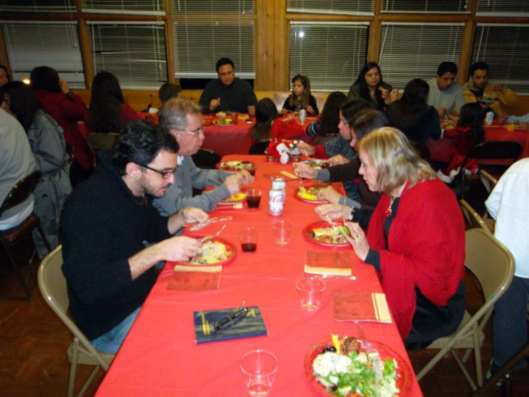 Members of First Presbyterian Church of Richmond, Calif., share a meal during the 2015 Christmas retreat to Lake Tahoe, Calif.  Photo courtesy of the Rev. Alcenir Oliveira