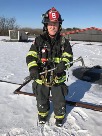 Rabbi Howard Cohen, who is also a volunteer firefighter in Bennington, Vermont. Photo courtesy of Rabbi Howard Cohen