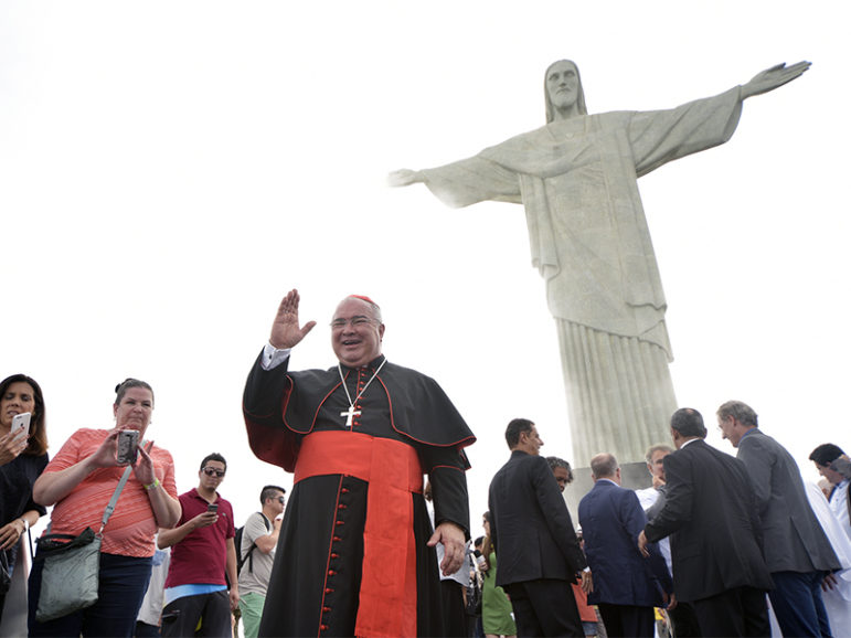 Cardinal Orani João Tempesta, archbishop of Rio de Janiero, launches the 