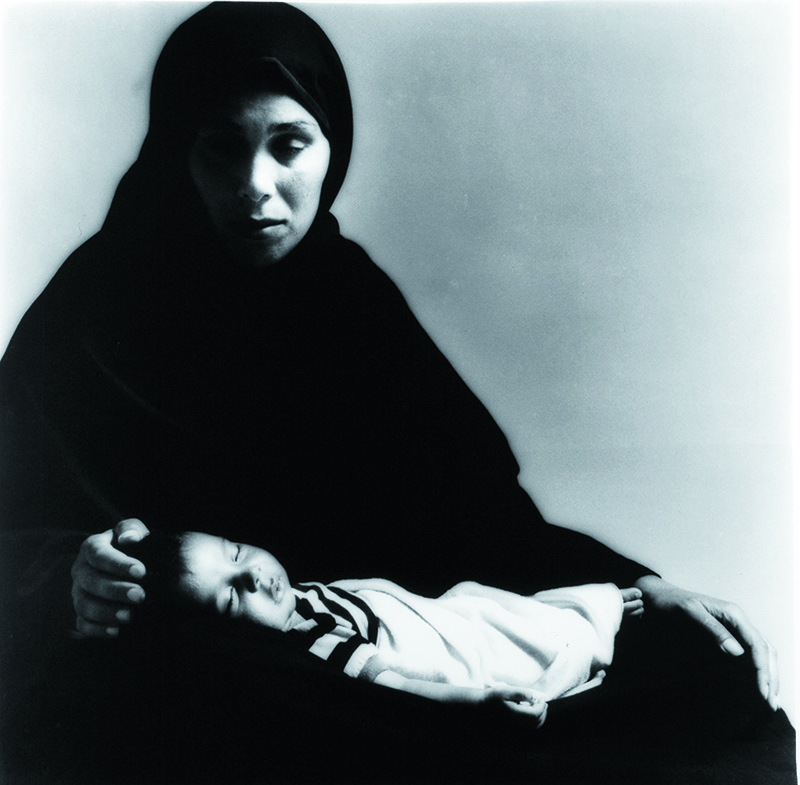 Micha Kirshner, Israeli, born Italy, 1947. Aisha el-Kord, Khan Younis Refugee Camp, 1988. Gelatin silver print, 128X 128 cm. Image courtesy of The Israel Museum, Jerusalem