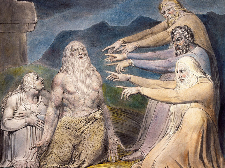 “Job Rebuked by His Friends,” an 1805 illustration of the Book of Job by William Blake. Image courtesy of Creative Commons