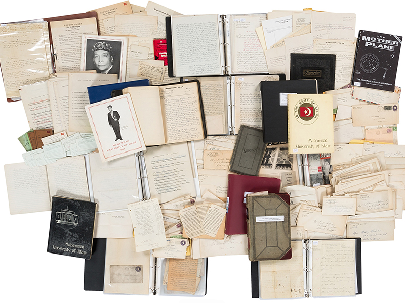 Some of the Nation of Islam documents being auctioned. Photo courtesy of Heritage Auctions, HA.com