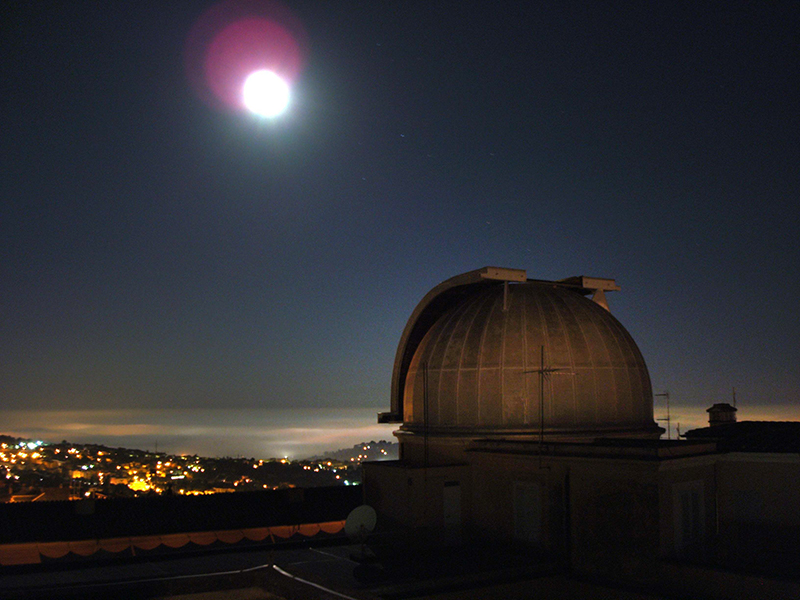 The moon is seen at night in 2007 at the Vatican Observatory at Castel Gondalfo. Photo courtesy of Brother Guy Consolmagno