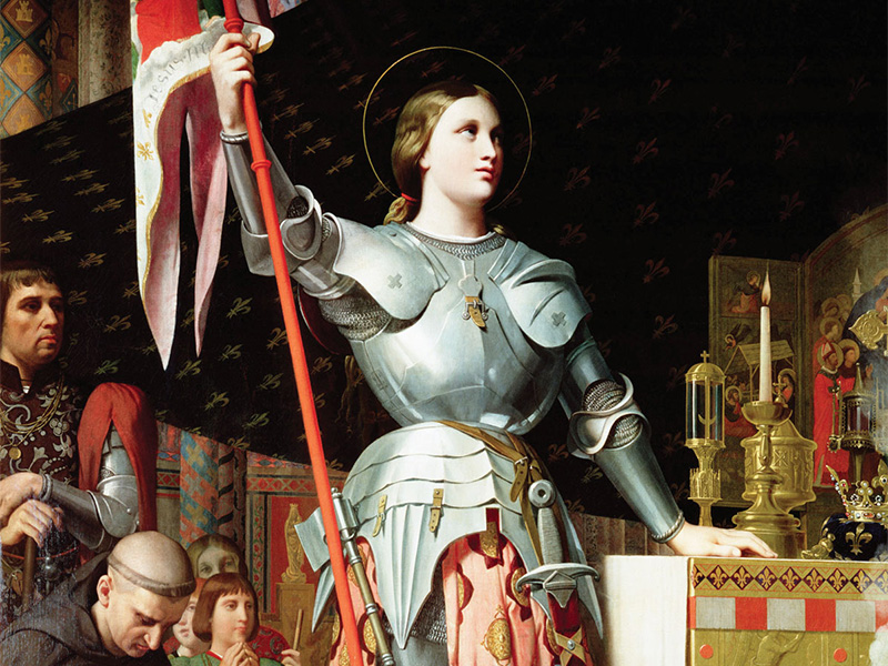 "Joan at the coronation of Charles VII," by Jean Auguste Dominiqu...