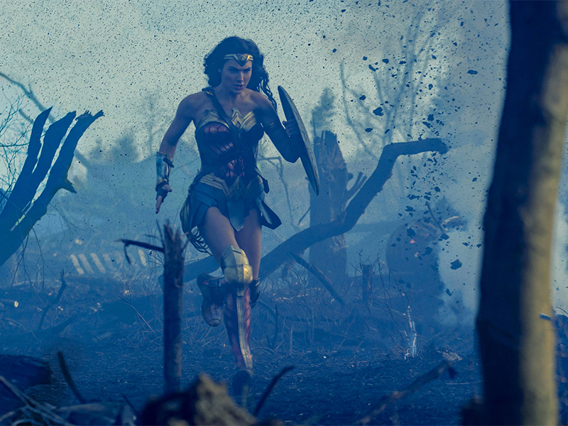 Gal Gadot stars as Diana running through No Man's Land in “Wonder Woman.”  Photo courtesy of Warner Bros.