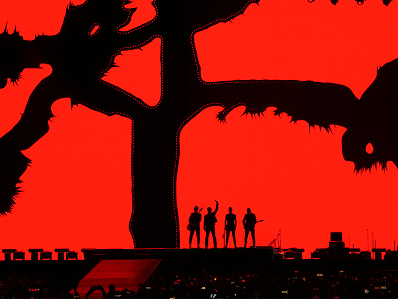 U2 on stage during the opening concert of thier global The Joshua Tree Tour 2017 in Vancouver, British Columbia, Canada, on May 12, 2017. Photo by Nick Nidlick/Reuters