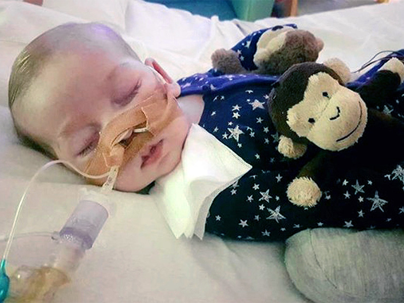 Charlie Gard, in an undated photo, at Great Ormond Street Hospital in London.  Gard died on July 28, 2017. (Family of Charlie Gard via AP)
**PERMISSION EXPIRED. DO NOT USE AGAIN.**