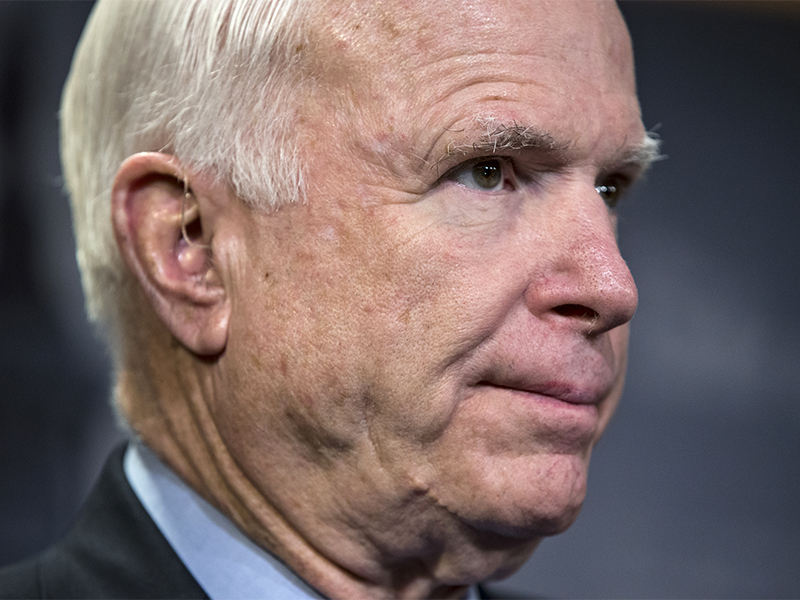 Sen. John McCain, R-Ariz., participates in a news conference on Capitol Hill in Washington, D.C., on Feb. 24, 2016.  (AP Photo/J. Scott Applewhite)