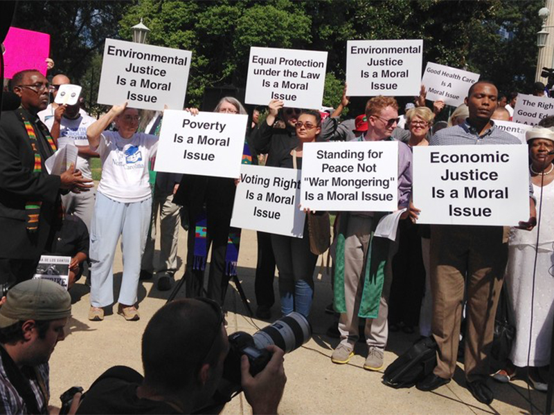 A Moral Monday protest led by the Rev. William Barber.
AP Photo/Martha Waggoner